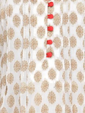 fuchsia designs white viscose a-line kurti - 14999523 - Standard Image - 4
