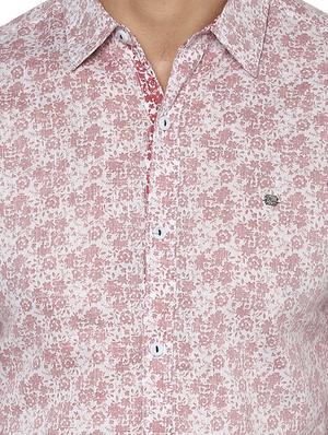 maroon cotton casual shirt - 15000984 - Standard Image - 4