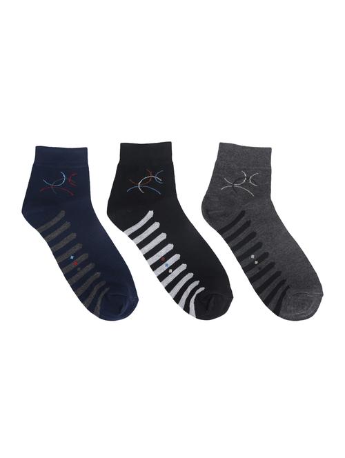 multi colored cotton ankle length sock - 15002282 - Standard Image - 1