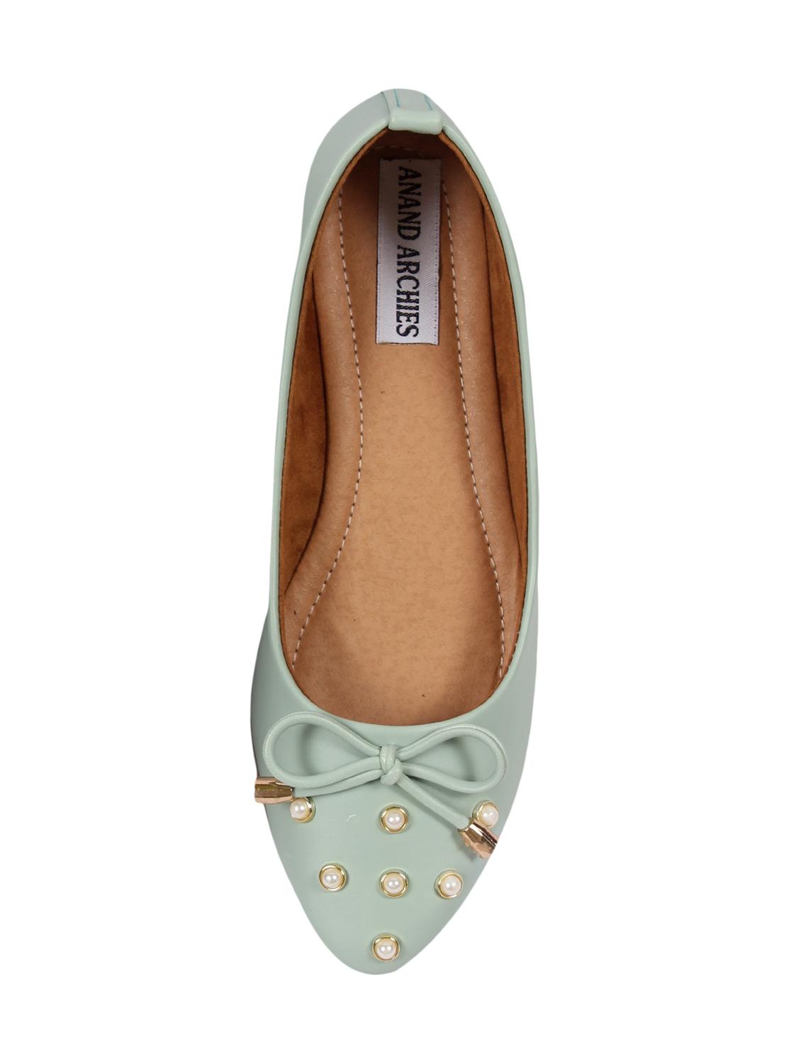 green faux leather slip on ballerina - 15004001 - Zoom Image - 4