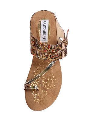 anand archies brown color artificial leather wedges for girl's & women's ( aa-425-brown-36 ) - 15004004 - Standard Image - 4