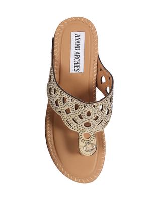 anand archies cream color artificial leather wedges for girl's & women's ( aa-421-cream-36 ) - 15004009 - Standard Image - 4