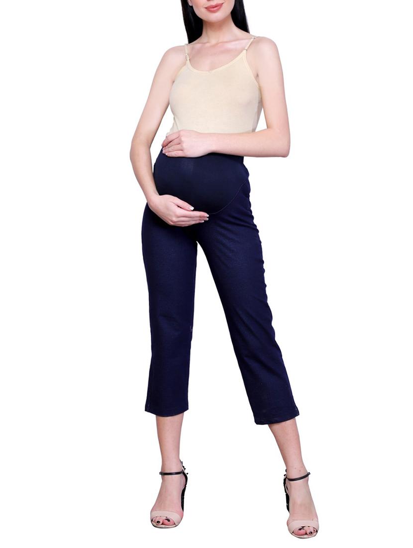 navy blue denim maternity wear capri - 15004182 - Zoom Image - 4