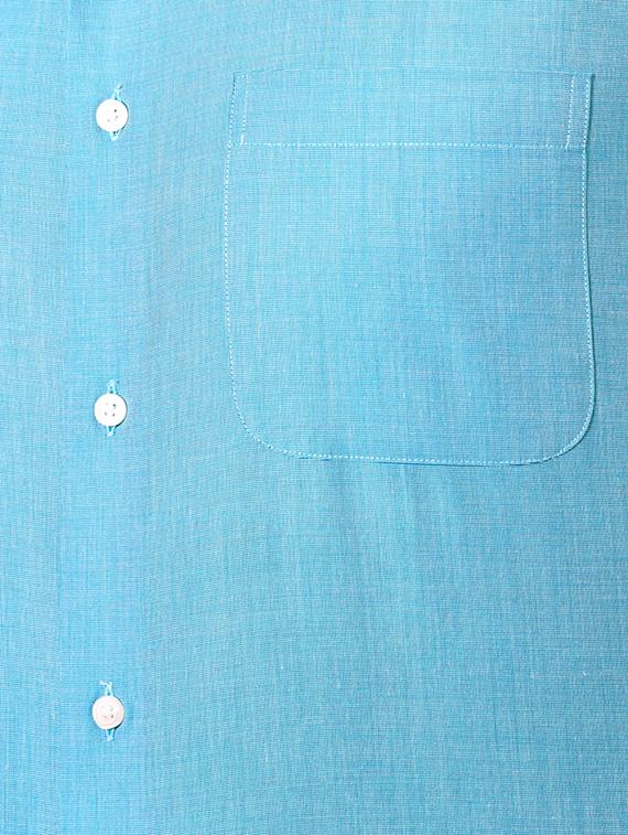 blue cotton blend formal shirt - 15007115 - Zoom Image - 4
