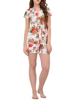 white floral nightwear set - 15007685 - Standard Image - 4