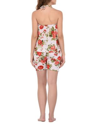 white floral nightwear set - 15007685 - Standard Image - 7