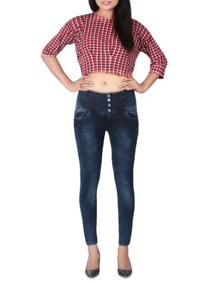 dark blue acid wash denim jeans - 15008416 - Standard Image - 4