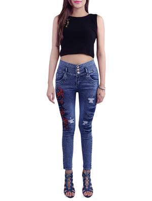 blue denim distressed jeans - 15009424 - Standard Image - 4