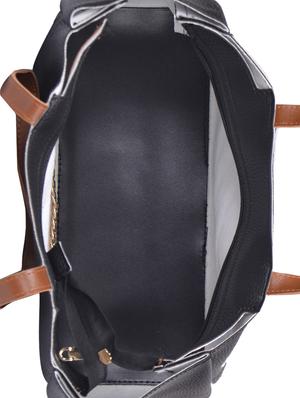 black leatherette handbag - 15009907 - Standard Image - 4