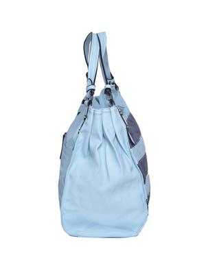 blue leatherette regular handbag - 15009941 - Standard Image - 4