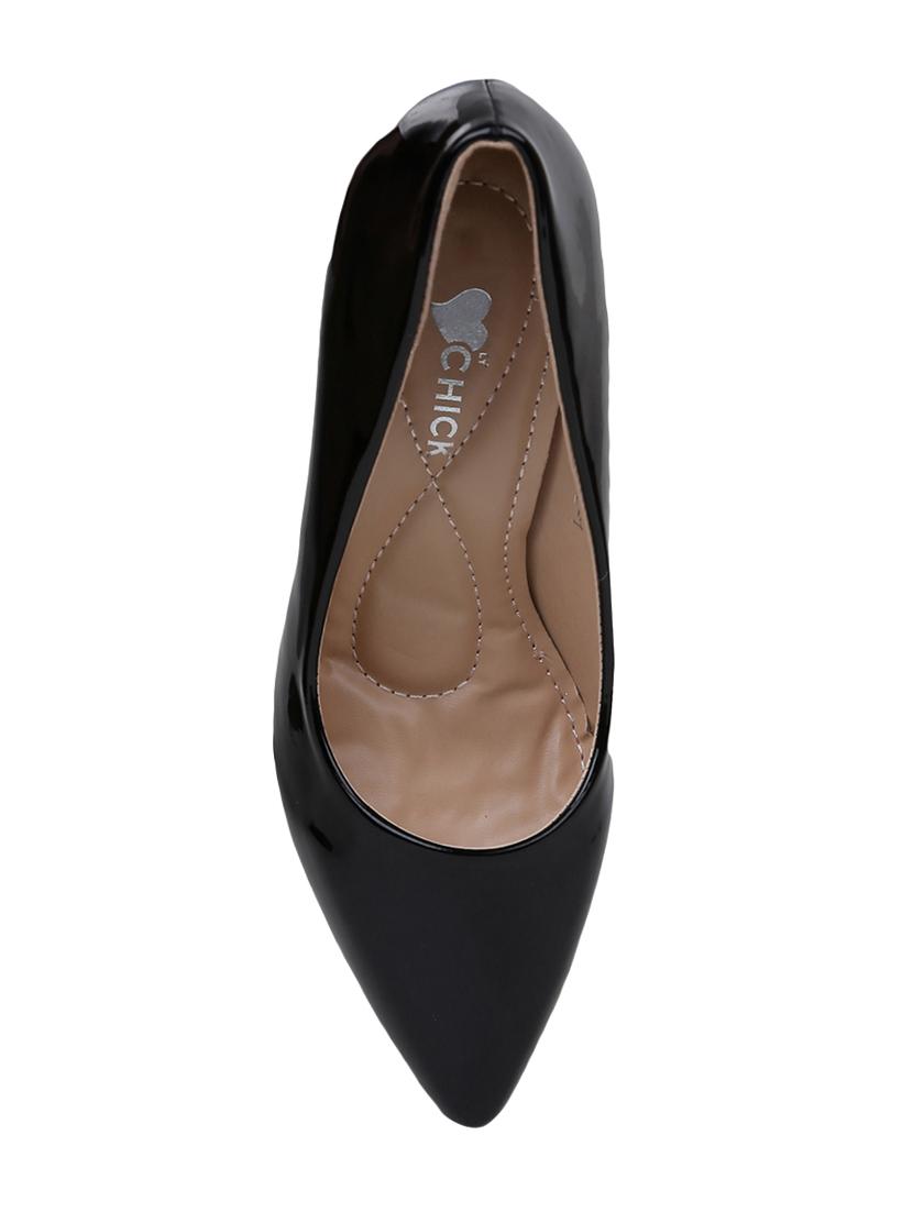 black patent leather slip on pumps - 15011608 - Zoom Image - 4