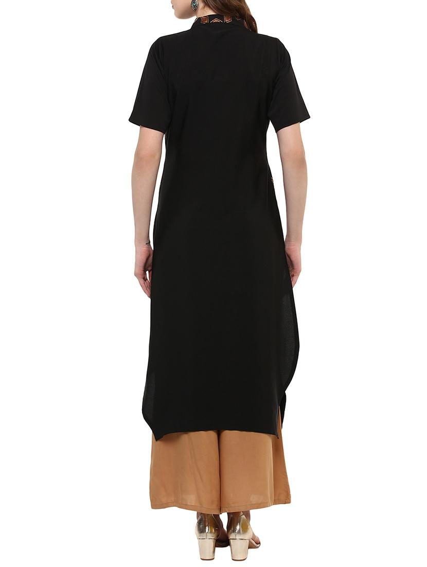 multi colored crepe combos kurta - 15011638 - Zoom Image - 4