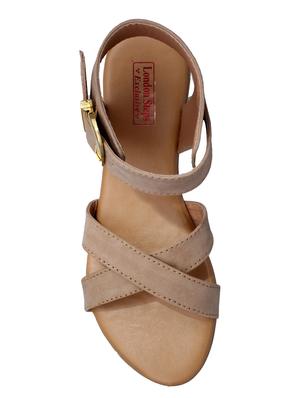 beige ankle strap sandal - 15011997 - Standard Image - 4