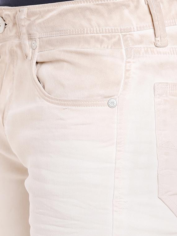 beige cotton plain jeans - 15012291 - Zoom Image - 4