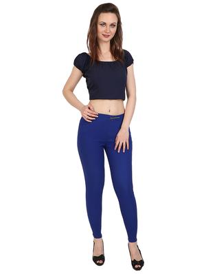 blue solid jeggings - 15012441 - Standard Image - 4