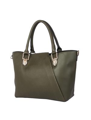 green leatherette regular handbag - 15012592 - Standard Image - 4