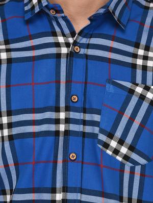 blue cotton casual shirt - 15012917 - Standard Image - 4