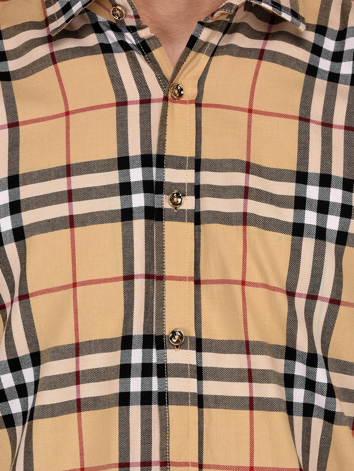 beige cotton casual shirt - 15012922 - Zoom Image - 4