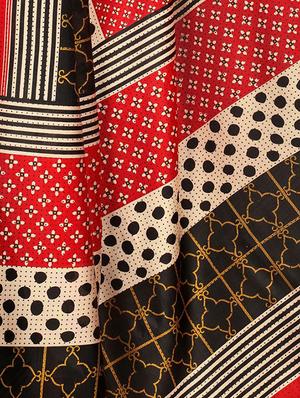 red ussar silk printed saree with blouse - 15012989 - Standard Image - 4