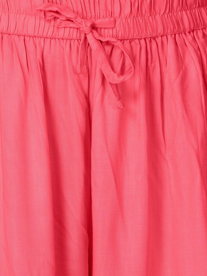 pink solid rayon palazzo - 15013235 - Zoom Image - 4