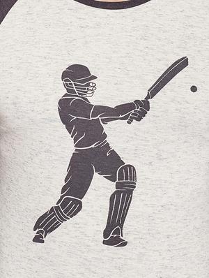grey cotton raglan tshirt - 15014099 - Standard Image - 4