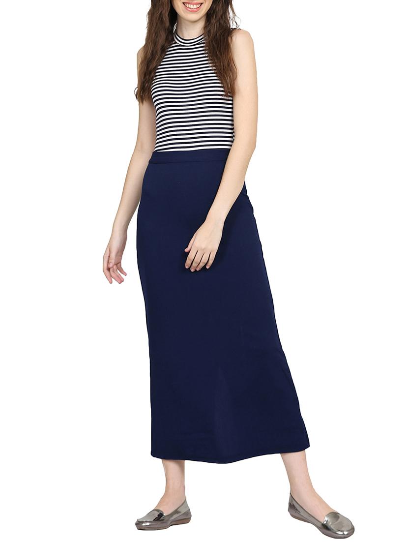 navy blue straight skirt - 15014656 - Zoom Image - 4