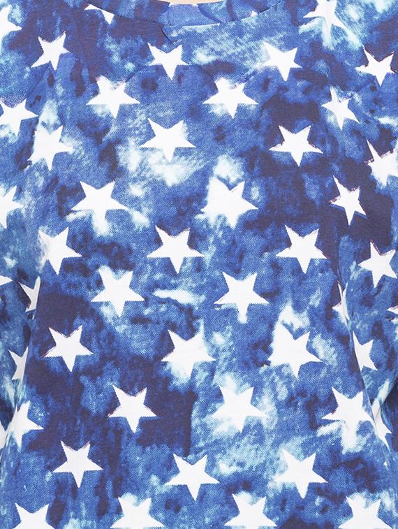 blue cotton printed top - 15014965 - Zoom Image - 4