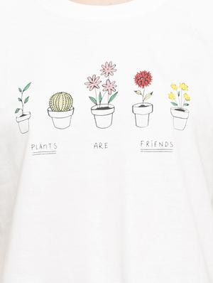 white cotton printed tee - 15015016 - Standard Image - 4
