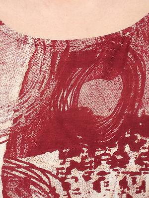 maroon viscose flared kurta - 15015104 - Standard Image - 4