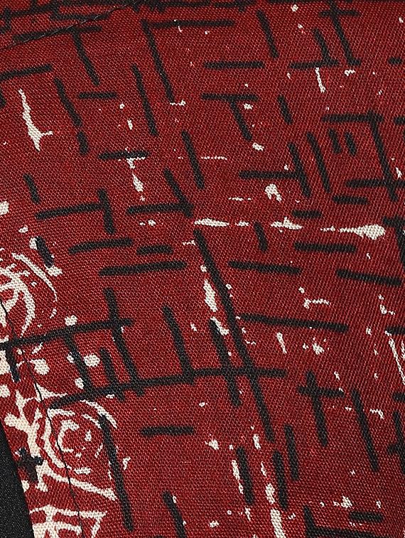 maroon viscose layered kurta - 15015131 - Zoom Image - 4