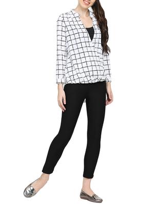 white checkered wrap top - 15015542 - Standard Image - 4