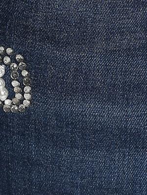 blue embellished denim jeans - 15015899 - Standard Image - 4