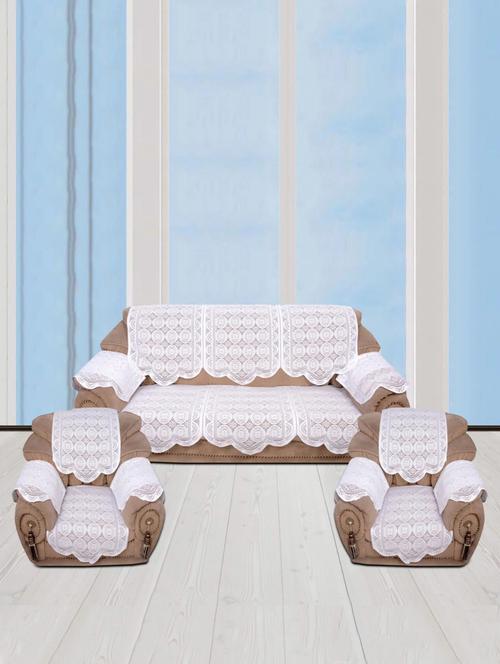 5 Seater White sofa covers - 15015972 - Standard Image - 1