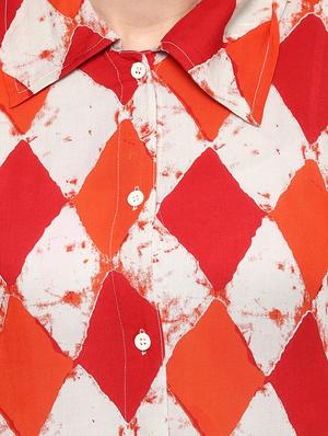 geometrical high-low kurta - 15016045 - Standard Image - 4