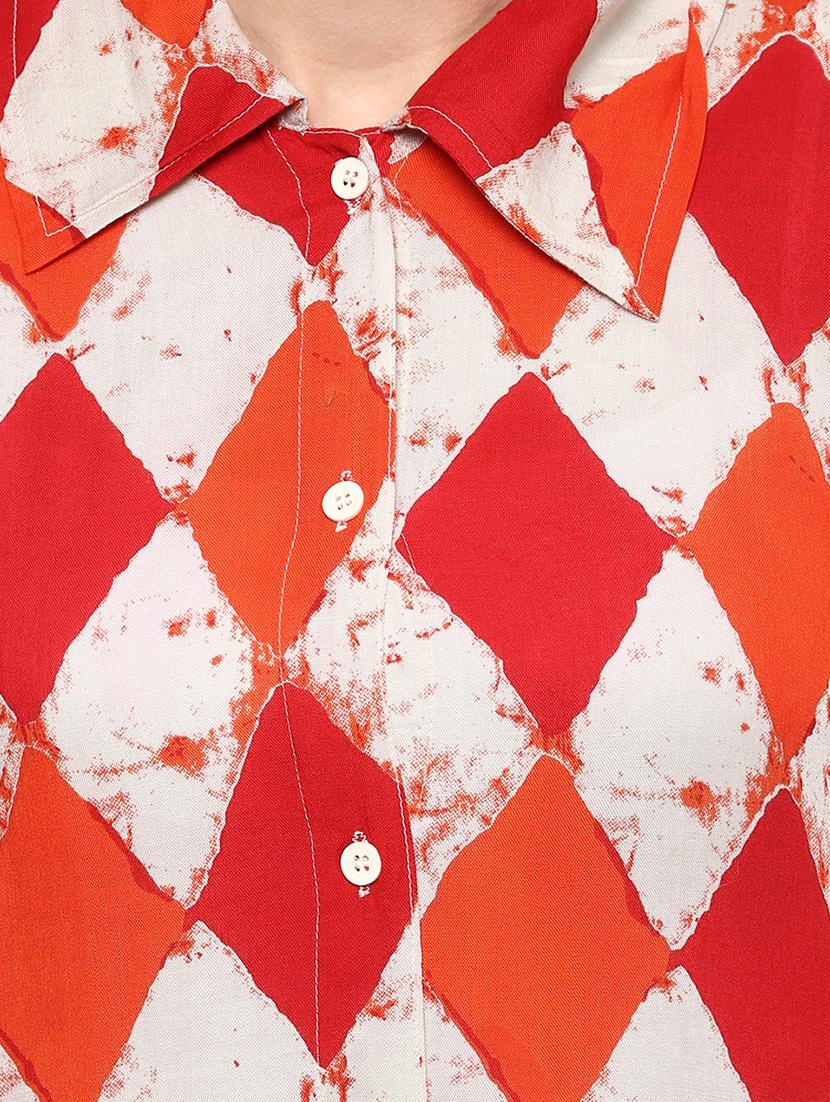 geometrical high-low kurta - 15016045 - Zoom Image - 4
