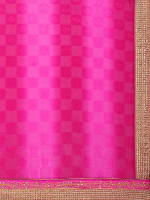 pink georgette printed saree with blouse - 15016754 - Standard Image - 4