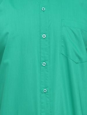 green cotton casual shirt - 15017333 - Standard Image - 4