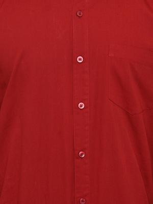 red cotton casual shirt - 15017334 - Standard Image - 4