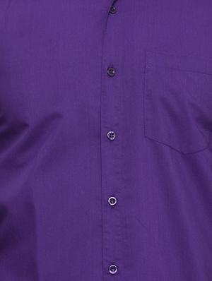 purple cotton casual shirt - 15017336 - Standard Image - 4