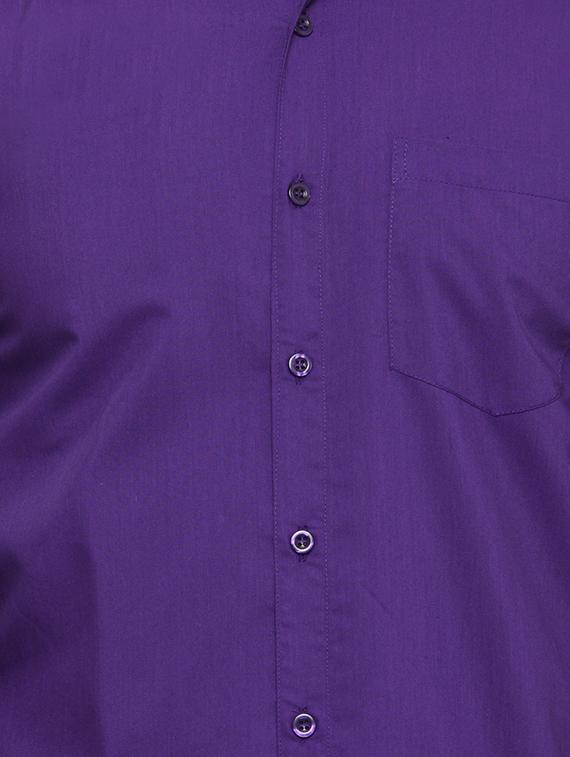 purple cotton casual shirt - 15017336 - Zoom Image - 4