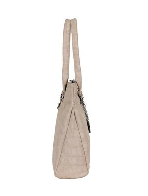 khaki leatherette regular handbag - 15018541 - Standard Image - 4