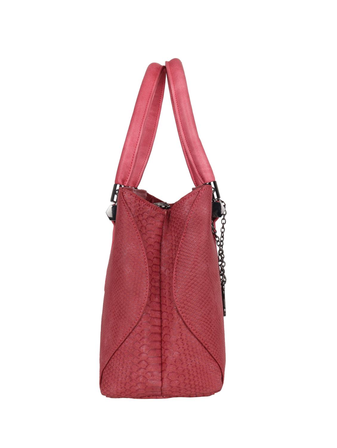 pink leatherette regular handbag - 15018547 - Zoom Image - 4