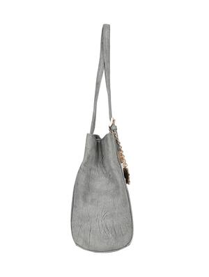 grey leatherette regular handbag - 15018563 - Standard Image - 4
