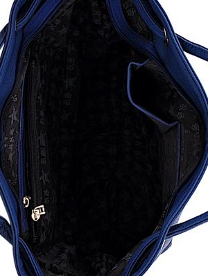 blue leatherette handbag - 15018714 - Standard Image - 4
