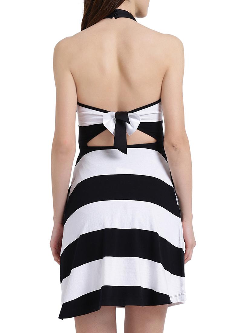 white striped cotton belted dress - 15019185 - Zoom Image - 4