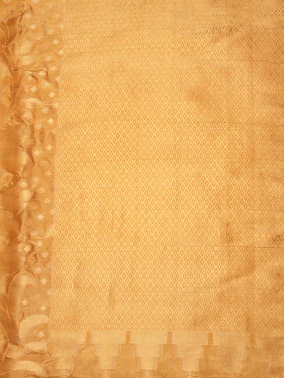 beige art silk kanjivaram saree with blouse - 15019295 - Zoom Image - 4
