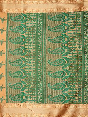 beige art silk woven saree with blouse - 15019308 - Standard Image - 4
