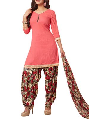 pink synthetic suit combos unstitched - 15019588 - Standard Image - 4
