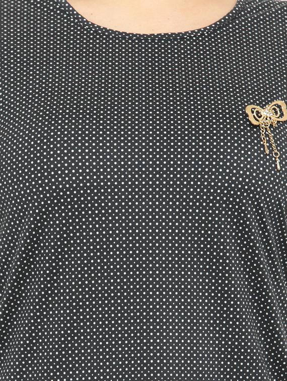 black printed plus top - 15019813 - Zoom Image - 4