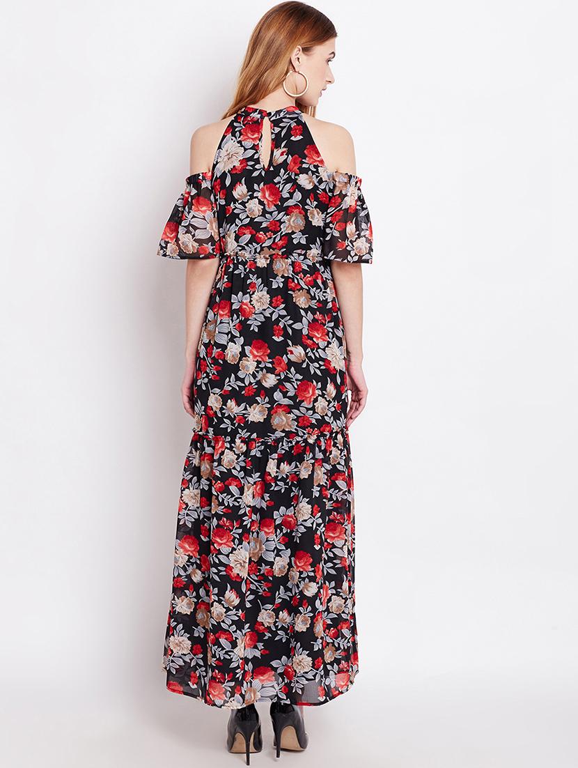 black printed maxi dress - 15020367 - Zoom Image - 4
